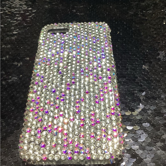 Crystal Rhinestone IPhone 6/7 Case - Silver and Pink - Picture 1 of 8